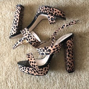 Animal Print Chunky Heels